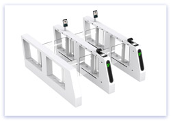 Double-door interlocking speed gate turnstile